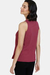 Zivame Cozy Heathers Knit Poly Camisole - Beet Red — thumbnail 3